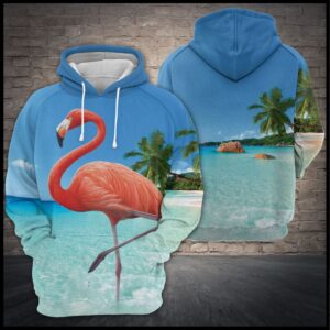 Flamingo At The Beach 3D Printed Hoodie/Zipper Hoodie - 94eb273f3cc1