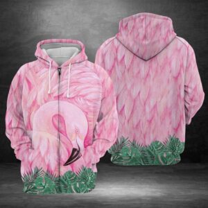 Flamingo Facade 3D Printed Hoodie/Zipper Hoodie - 52e4589750ca