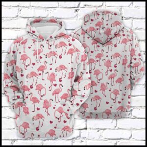 Flamingo Love 3D Printed Hoodie/Zipper Hoodie - 561f789a1383