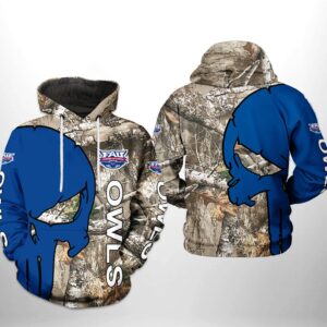 Florida Atlantic Owls NCAA Camo Veteran Hunting 3D Printed Hoodie/Zipper Hoodie - 9b499af71bdc