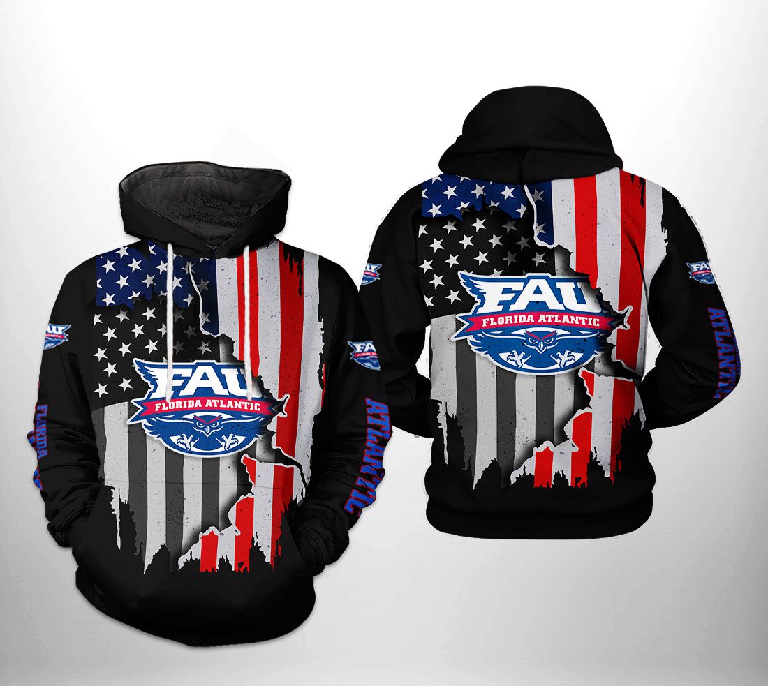 Florida Atlantic Owls NCAA US Flag 3D Printed Hoodie/Zipper Hoodie - 52cf0145cb91 Florida Atlantic Owls NCAA US Flag 3D Printed Hoodie/Zipper Hoodie - 52cf0145cb91
