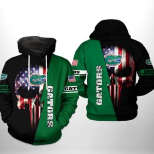 Florida Gators NCAA US Flag Skull 3D Printed Hoodie/Zipper Hoodie - eafbeb30daf4