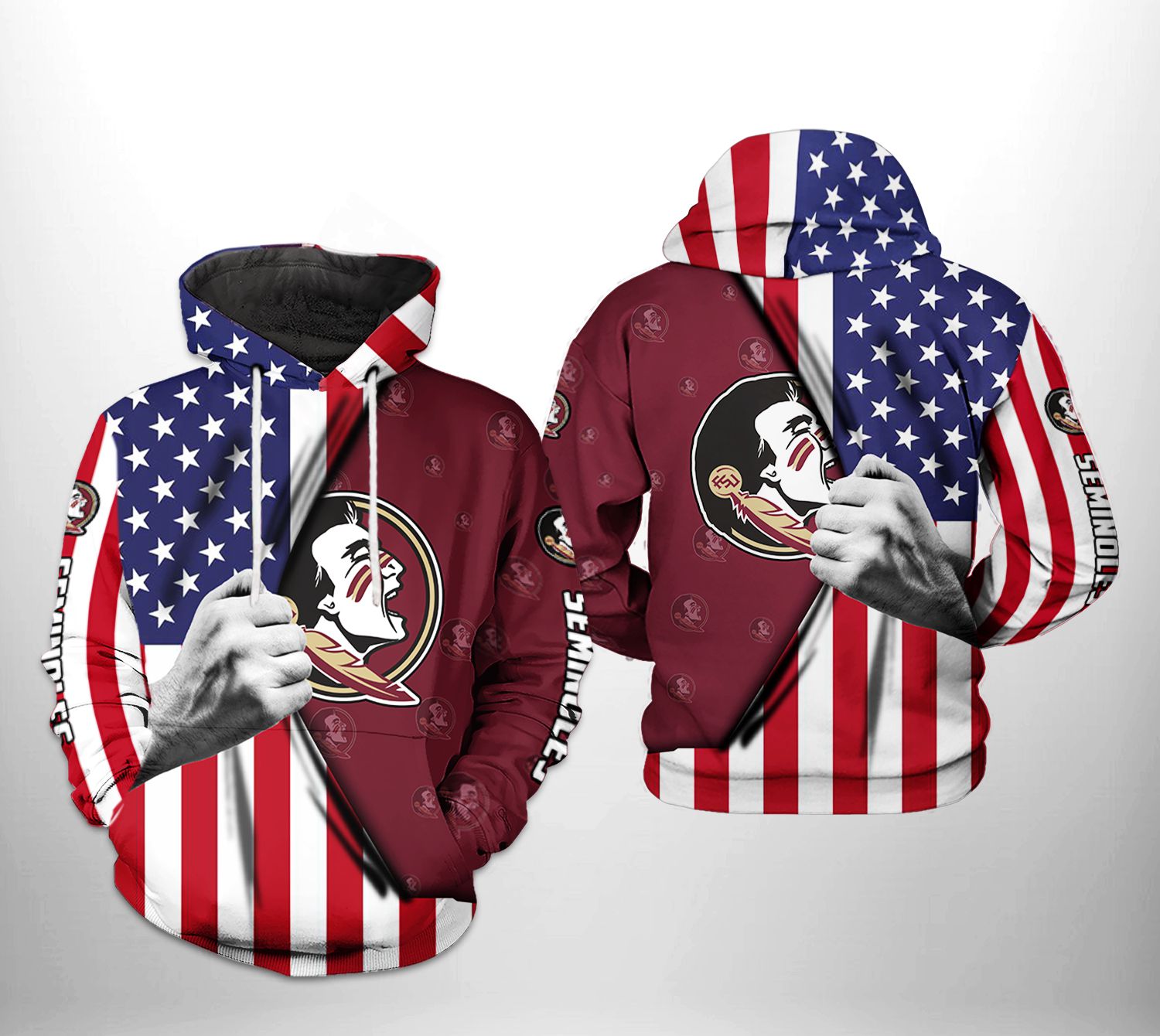 Florida State Seminoles NCAA US FLag 3D Printed Hoodie/Zipper Hoodie - 2740cb96e315 Florida State Seminoles NCAA US FLag 3D Printed Hoodie/Zipper Hoodie - 2740cb96e315