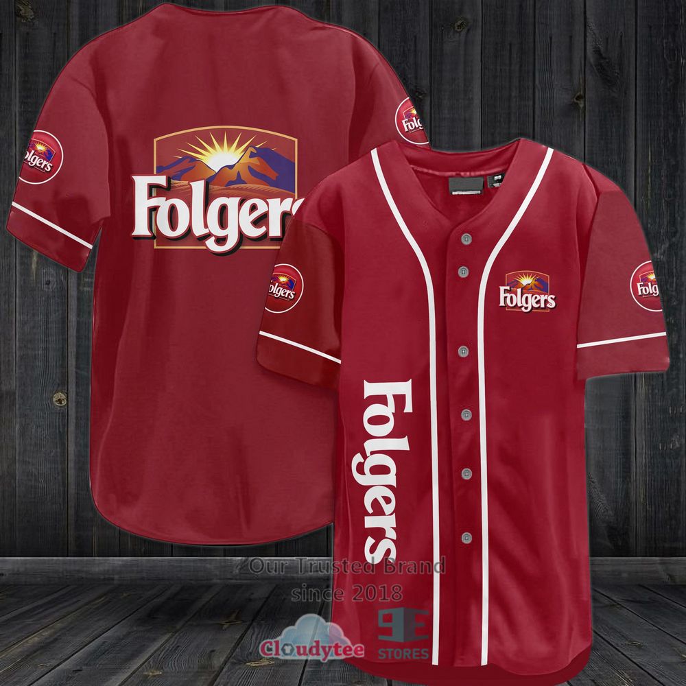 Folgers Baseball Jersey Shirt Folgers Baseball Jersey Shirt