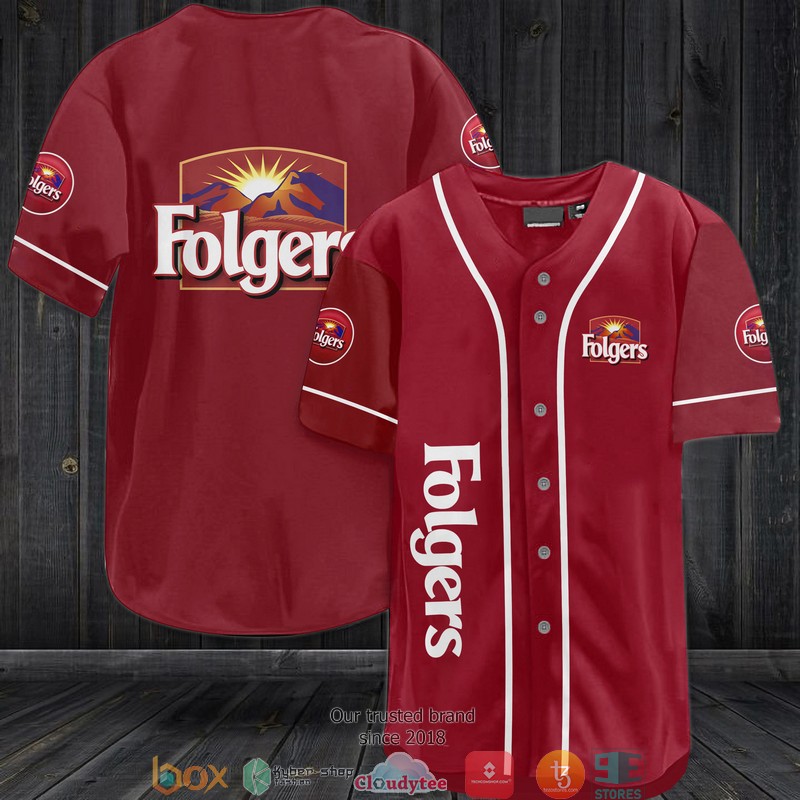 Folgers Coffee Baseball Jersey Shirt Folgers Coffee Baseball Jersey Shirt