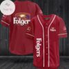 Folgers Coffee Logo Baseball Jersey Shirt