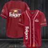 Folgers Coffee Red Baseball Jersey