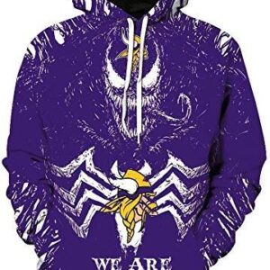Football Minnesota Vikings Coupleï¿½s Pullover And Zippered Hoodies Custom 3d Graphic Printed 3d Hoodie For Men For Women - 324cce1d6ae4