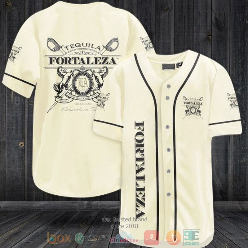 Fortaleza Blanco Tequila Baseball Jersey Fortaleza Blanco Tequila Baseball Jersey