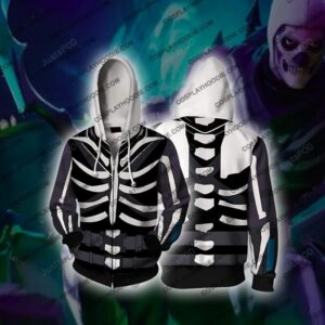 Fortnite Skull Trooper Cosplay 3D Hoodie For Men Women All Over 3D Printed Hoodie Jacket - 549bddcae724