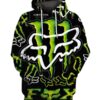 Fox Bike Monster Engery Green 3D Printed Hoodie/Zipper Hoodie - 353e33e633cd