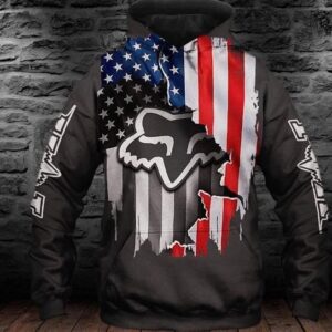 Fox Racing American Flag Layer Pullover And Zippered Hoodies Custom 3D Graphic Printed 3D Hoodie All Over Print Hoodie For Men For Women - 117ed921cc7d