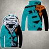 Fox Racing Blue Orange 3D Hoodie For Men For Women All Over Printed Hoodie - 29663c2949d0