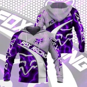 Fox Racing Purple 3D Hoodie Fox Racing All Over Printed Hoodie. - 56edd2007910