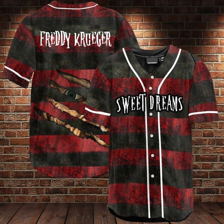 Freddy Krueger Sweet Dreams Baseball Jersey Freddy Krueger Sweet Dreams Baseball Jersey