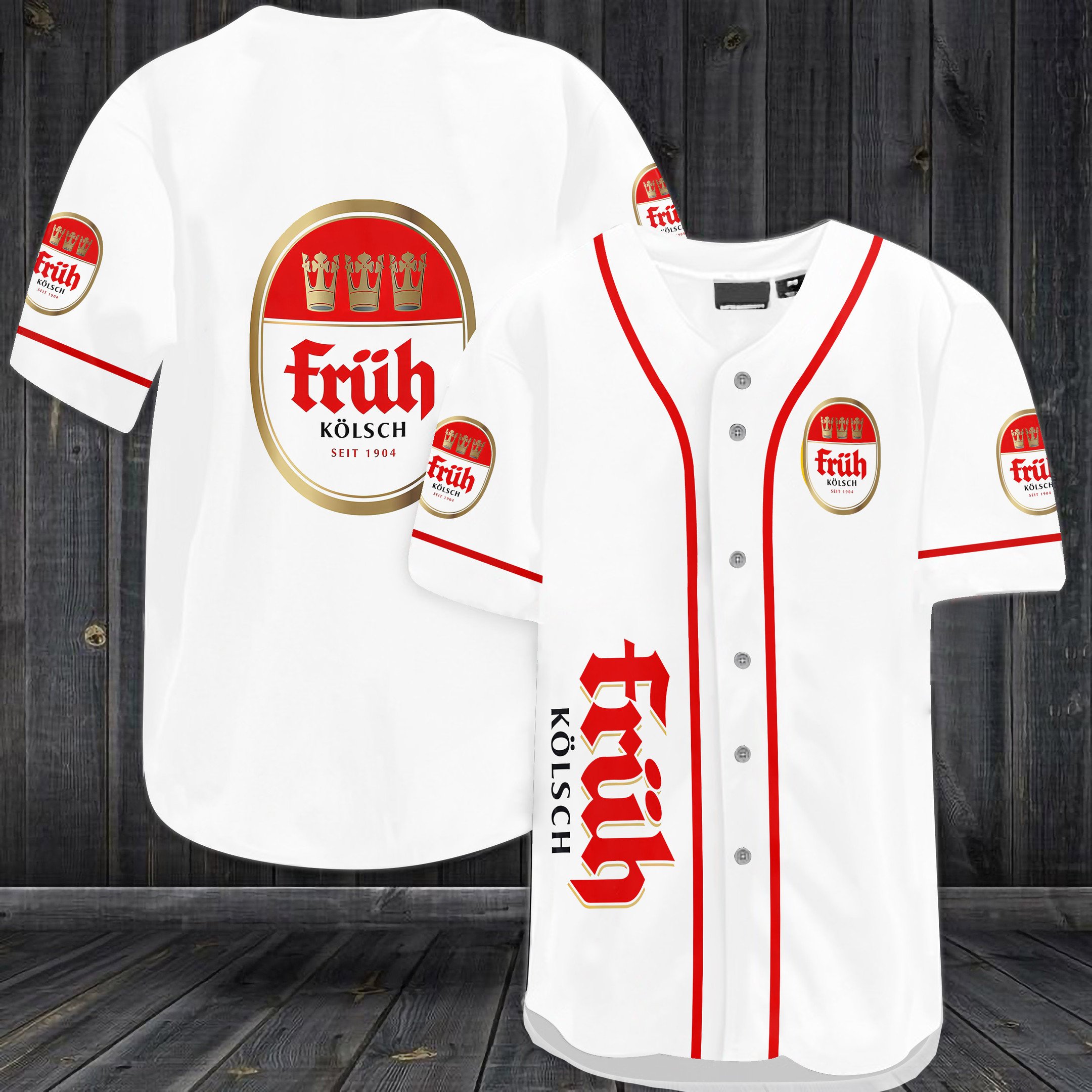 Fruh Kolsch Beer Baseball Jersey Fruh Kolsch Beer Baseball Jersey