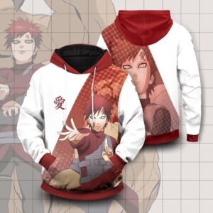 Gaara Naruto Pullover And Zip Pered Hoodies Custom 3D Naruto Graphic Printed 3D Hoodie All Over Print Hoodie For Men For Women - b7e577c98b54