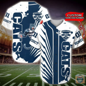 Geelong Cats Afl Personalized Baseball Jersey Shirt