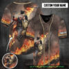 George Washington Stunner In Fire Personalized Baseball Jersey Shirt