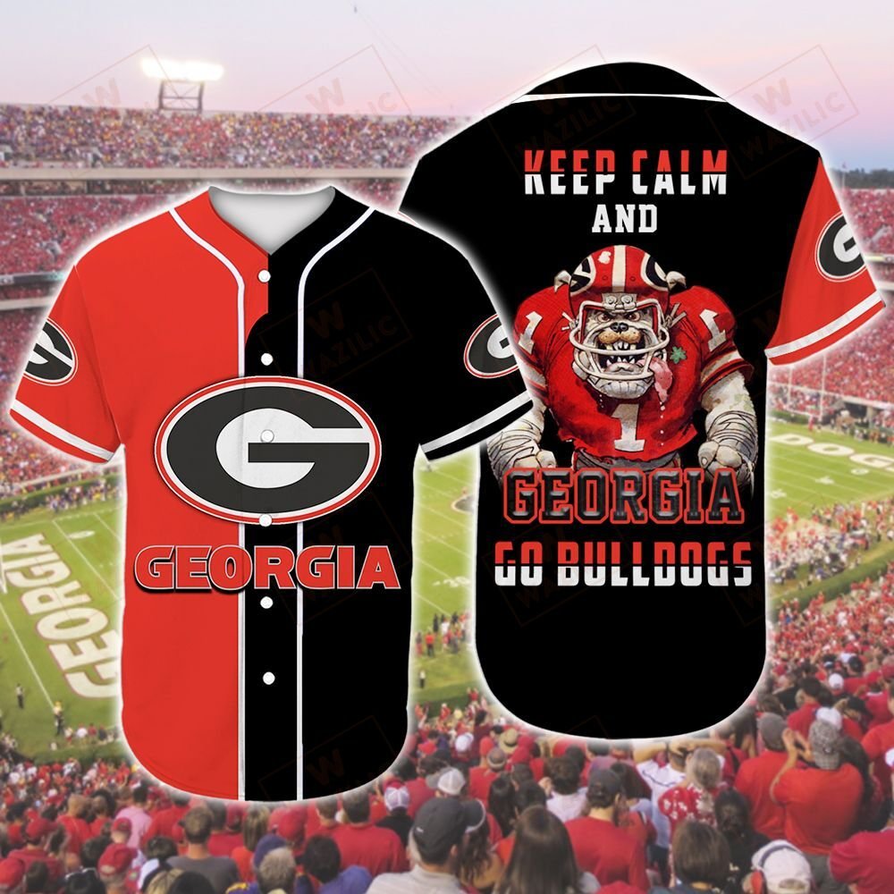 Georgia Bulldogs Keep Calm And Georgia Go Bulldogs Baseball Jersey Georgia Bulldogs Keep Calm And Georgia Go Bulldogs Baseball Jersey