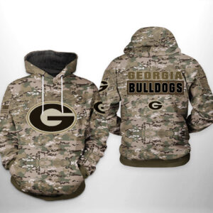 Georgia Bulldogs NCAA Camo Veteran 3D Printed Hoodie/Zipper Hoodie - 408506658deb