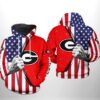Georgia Bulldogs NCAA US FLag 3D Printed Hoodie/Zipper Hoodie - b129ddcab663