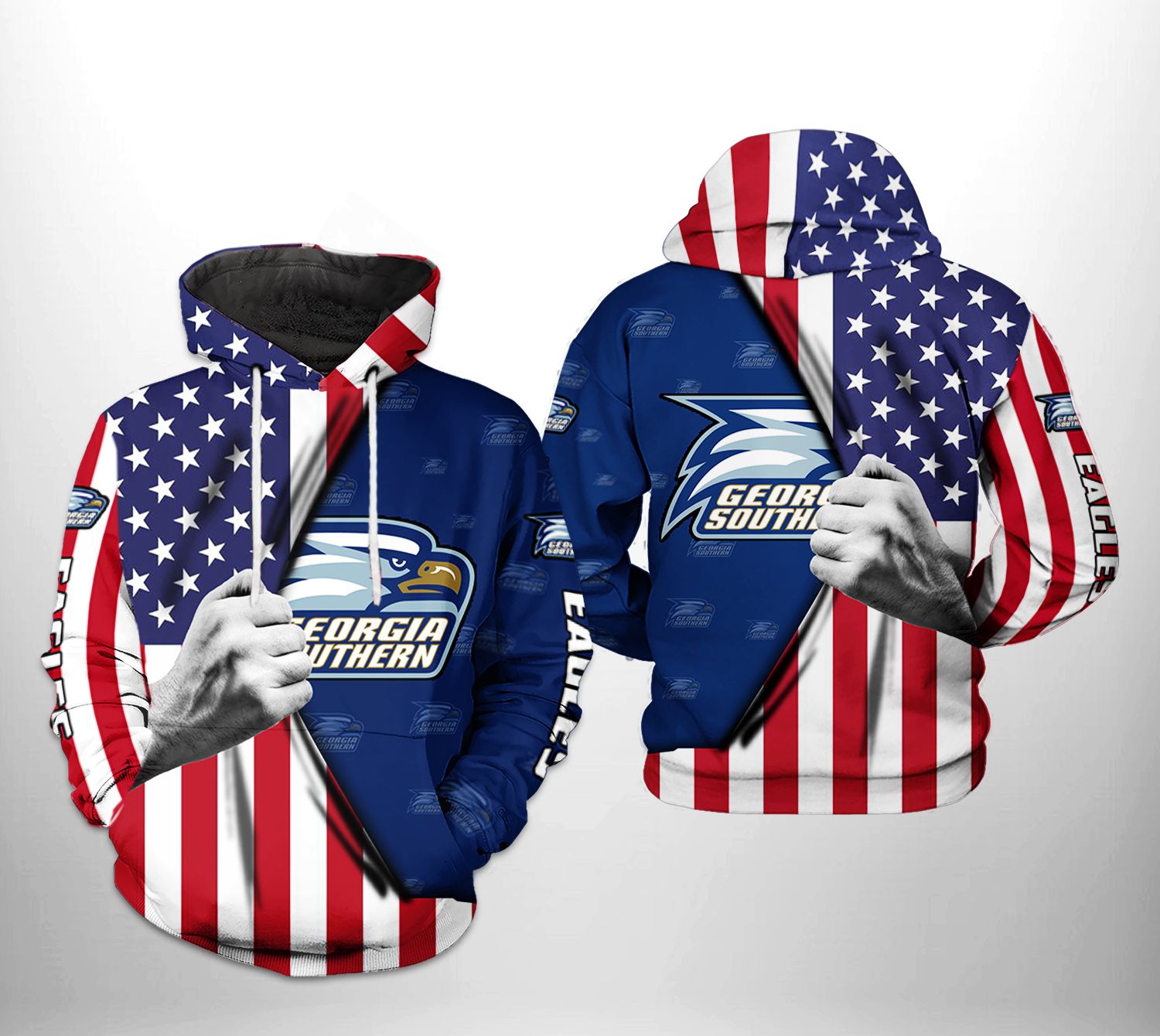 Georgia Southern Eagles NCAA US FLag 3D Printed Hoodie/Zipper Hoodie - 134a2b62e1fa Georgia Southern Eagles NCAA US FLag 3D Printed Hoodie/Zipper Hoodie - 134a2b62e1fa