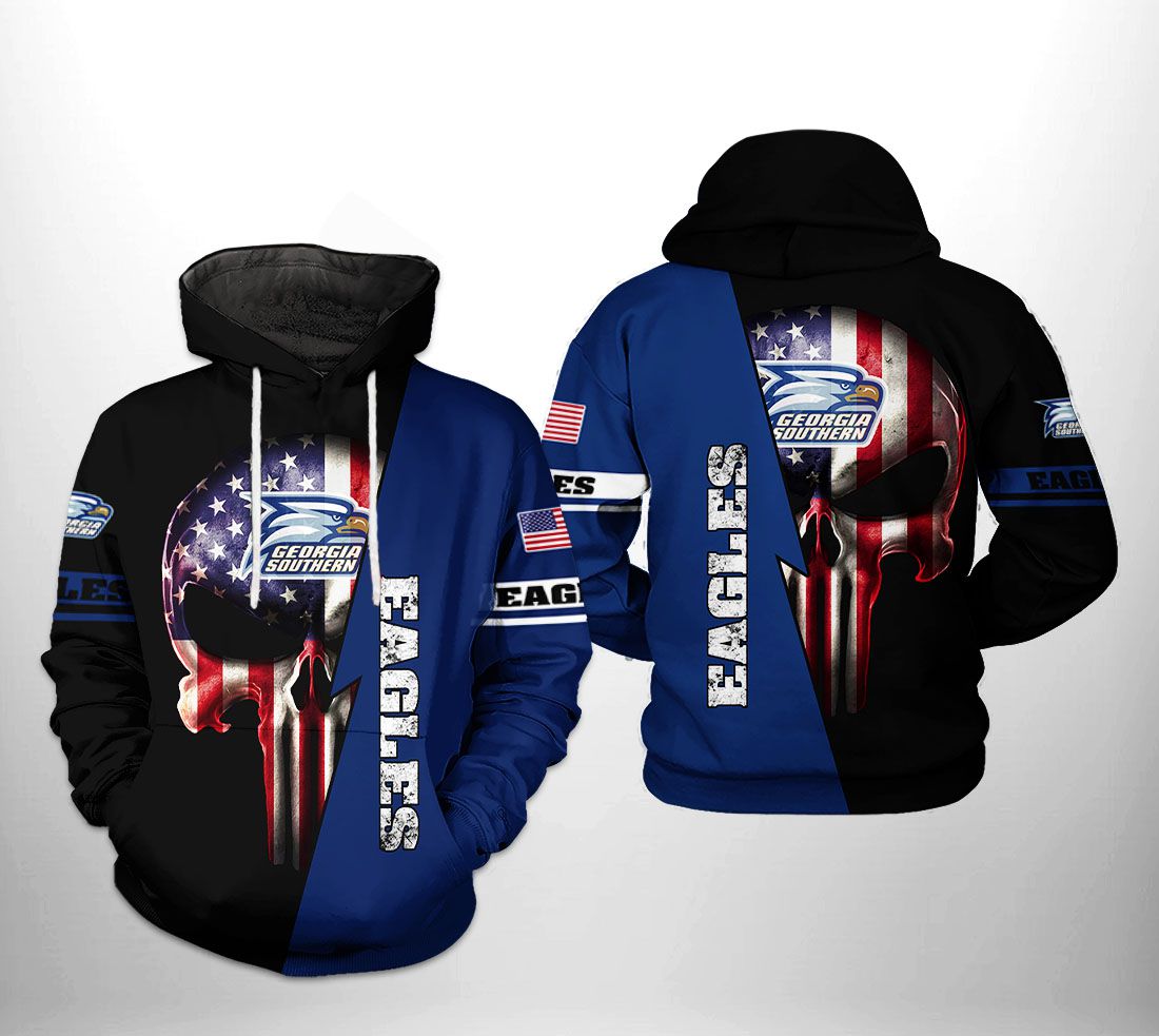 Georgia Southern Eagles NCAA US Flag Skull 3D Printed Hoodie/Zipper Hoodie - a9a9a64d5cdf Georgia Southern Eagles NCAA US Flag Skull 3D Printed Hoodie/Zipper Hoodie - a9a9a64d5cdf