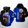 Georgia State Panthers NCAA US Flag Skull 3D Printed Hoodie/Zipper Hoodie - 044bafd6b03e