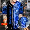 Ghost Blue Skull Personalized Baseball Jersey