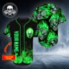 Ghost Green Skull Personalized Baseball Jersey