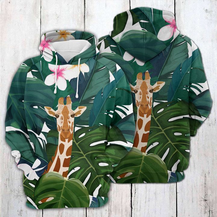Giraffe And Hibiscus Flower 3D Printed Hoodie/Zipper Hoodie - 3b417d95cb06 Giraffe And Hibiscus Flower 3D Printed Hoodie/Zipper Hoodie - 3b417d95cb06
