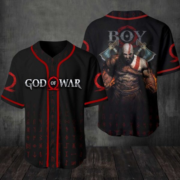 God Of War Baseball Jersey Shirt God Of War Baseball Jersey Shirt