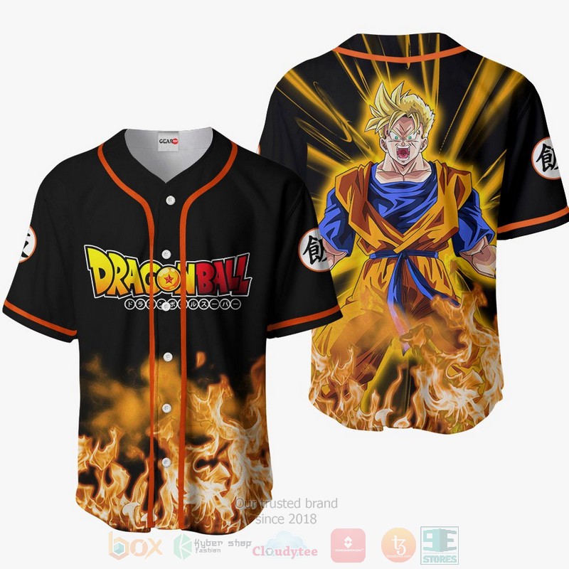 Gohan Super Saiyan Dragon Ball Anime Baseball Jersey Gohan Super Saiyan Dragon Ball Anime Baseball Jersey