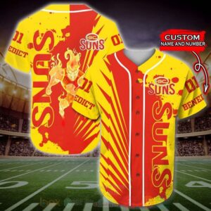 Gold Coast Suns Afl Personalized Baseball Jersey