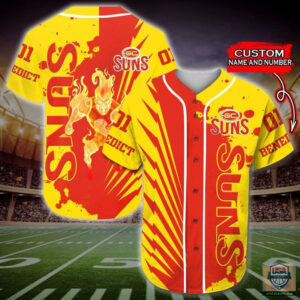 Gold Coast Suns Afl Personalized Baseball Jersey Shirt