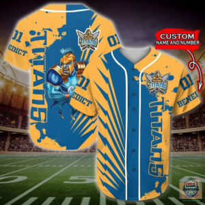Gold Coast Titans Nrl Personalized Baseball Jersey Shirt