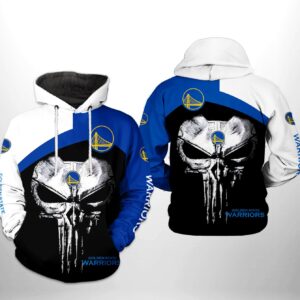 Golden State Warriors NBA Skull Punisher Team 3D Printed Hoodie/Zipper Hoodie - 2b99fc87e8c9