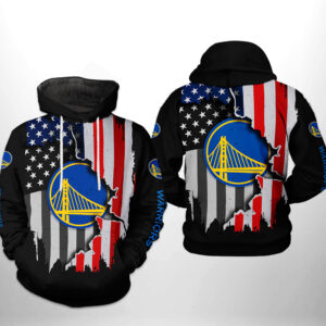 Golden State Warriors NBA US Flag Team 3D Printed Hoodie/Zipper Hoodie - 56a477dc8e17