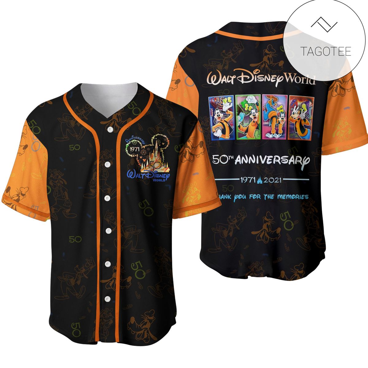 Goofy 50Th Anniversary Disney Gift Baseball Jersey Tagotee Goofy 50Th Anniversary Disney Gift Baseball Jersey Tagotee