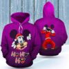 Goofy Peeking Santa Christmas Purple 3D Printed Hoodie/Zipper Hoodie - 6fe2fec4ade3