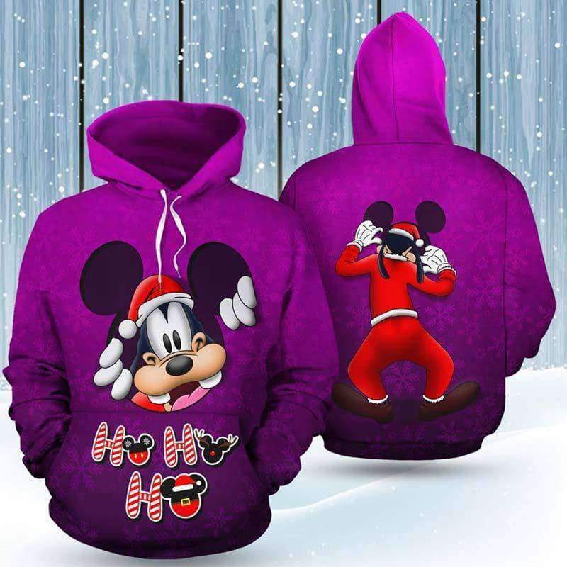 Goofy Peeking Santa Christmas Purple 3D Printed Hoodie/Zipper Hoodie - 6fe2fec4ade3 Goofy Peeking Santa Christmas Purple 3D Printed Hoodie/Zipper Hoodie - 6fe2fec4ade3
