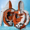 Grateful Dead Baltimore Orioles Bolt Skull Pullover And Zip Pered Hoodies Custom 3D Graphic Printed 3D Hoodie All Over Print Hoodie For Men For Women - a543f8712377