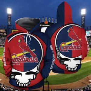 Grateful Dead Saint Louis Cardinals Pullover And Zippered Hoodies Custom 3d Graphic Printed 3d Hoodie All Over Print Hoodie For Men For Women - 64dd20e77755