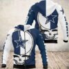 Grateful Dead Skull Dallas Cowboys Pullover And Zip Pered Hoodies Custom 3D Graphic Printed 3D Hoodie All Over Print Hoodie For Men For Women - d7b602b97fa1