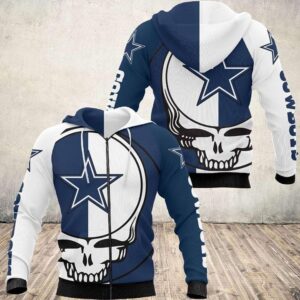 Grateful Dead Skull Dallas Cowboys Pullover And Zip Pered Hoodies Custom 3D Graphic Printed 3D Hoodie All Over Print Hoodie For Men For Women - d7b602b97fa1