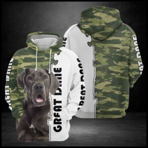 Great Dane Camo Pattern 3D Printed Hoodie/Zipper Hoodie - 4608f90e3e82