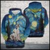 Great Dane Starry Night 3D Printed Hoodie/Zipper Hoodie - b89ac076bbd9