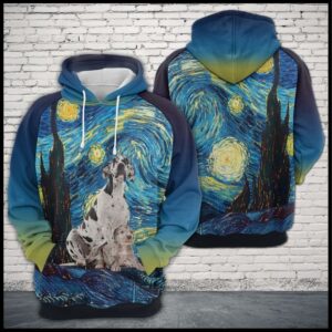 Great Dane Starry Night 3D Printed Hoodie/Zipper Hoodie - b89ac076bbd9