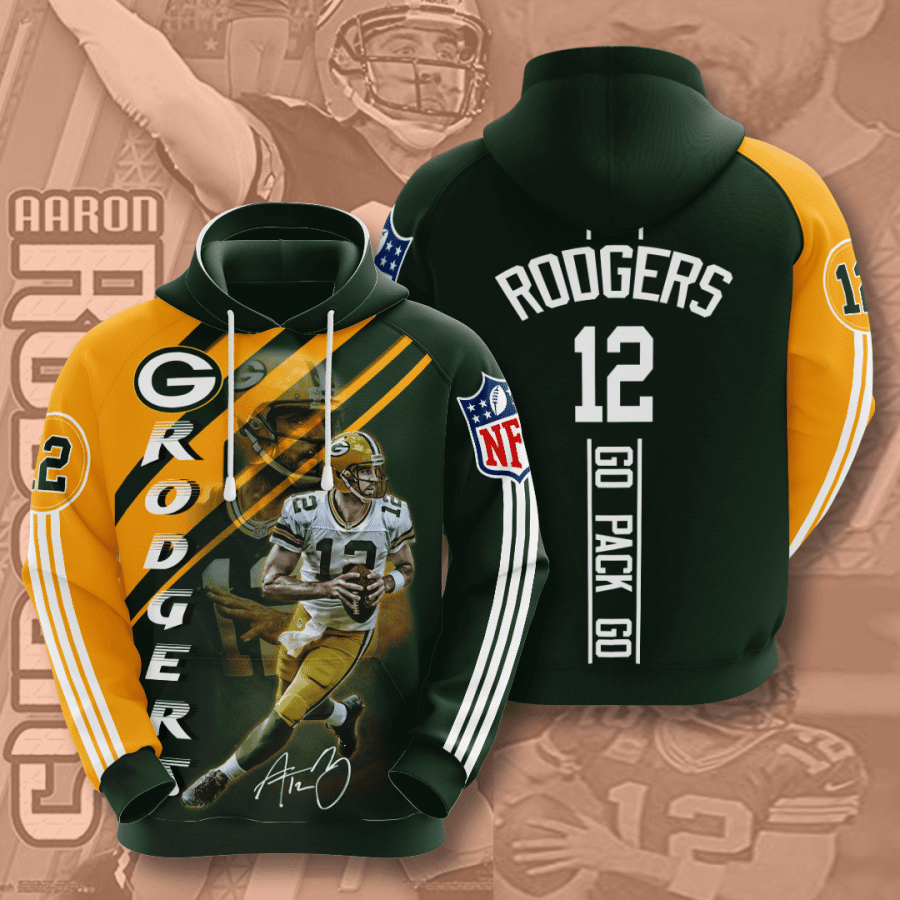 Green Bay Packers Aaron Rodgers 3D Hoodie For Men For Women All Over Printed Hoodie - c71eb397edd6 Green Bay Packers Aaron Rodgers 3D Hoodie For Men For Women All Over Printed Hoodie - c71eb397edd6